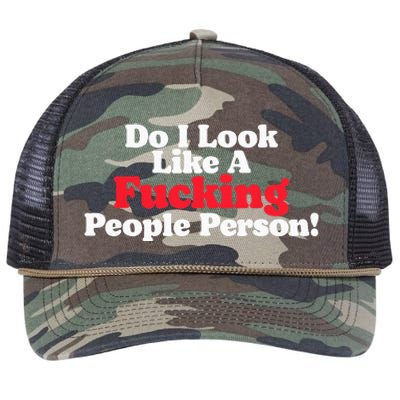 Do I Look Like A Fucking People Person Retro Rope Trucker Hat Cap