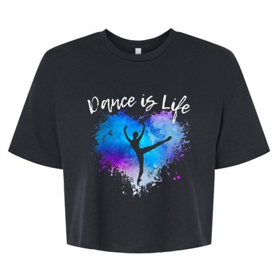 DANCE IS LIFE Ballet Dancing Ballerina N Tween Girl Mom Bella+Canvas Jersey Crop Tee