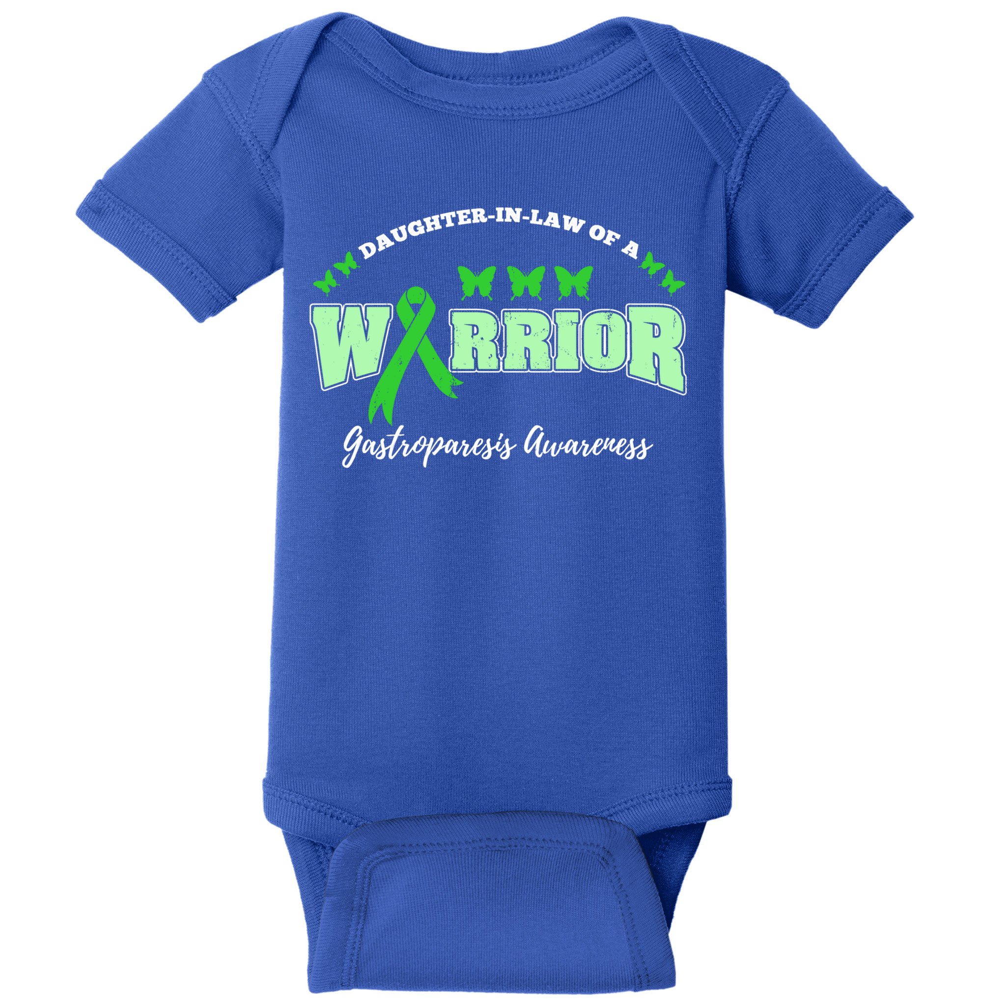 Daughter In Law Of A Warrior Gastroparesis Awareness Gift Baby Bodysuit