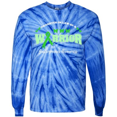 Daughter In Law Of A Warrior Gastroparesis Awareness Gift Tie-Dye Long Sleeve Shirt