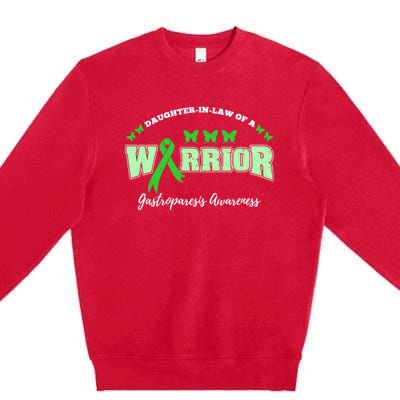 Daughter In Law Of A Warrior Gastroparesis Awareness Gift Premium Crewneck Sweatshirt