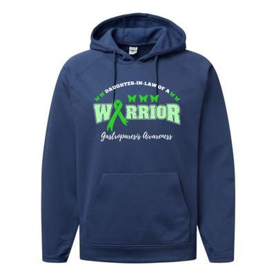 Daughter In Law Of A Warrior Gastroparesis Awareness Gift Performance Fleece Hoodie