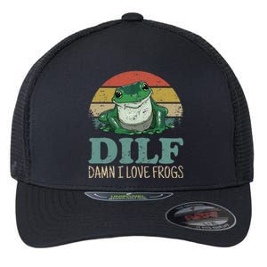 Dilfdamn I Love Frogs Flexfit Unipanel Trucker Cap