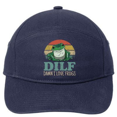 Dilfdamn I Love Frogs 7-Panel Snapback Hat