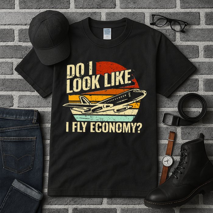 Do I Look Like I Fly Economy Design Travel Traveling Funny Tall T-Shirt