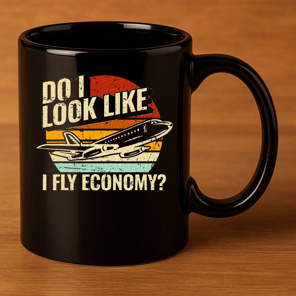 Do I Look Like I Fly Economy Design Travel Traveling Funny 11oz C Handle Ceramic Mug