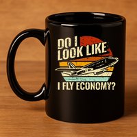 Do I Look Like I Fly Economy Design Travel Traveling Funny 11oz C Handle Ceramic Mug