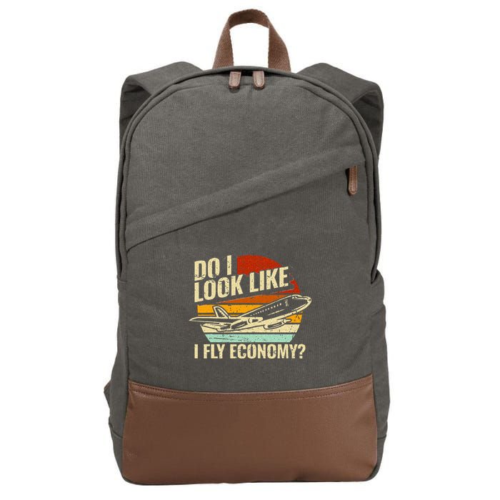 Do I Look Like I Fly Economy Design Travel Traveling Funny Cotton Canvas Backpack