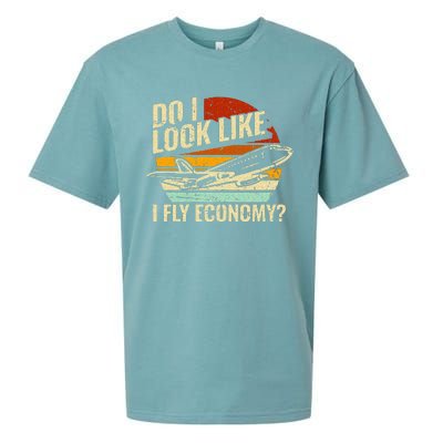 Do I Look Like I Fly Economy Design Travel Traveling Funny Sueded Cloud Jersey T-Shirt