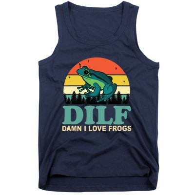 DILFDamn I Love Frogs Funny Saying FrogAmphibian Lovers Tank Top