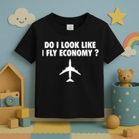Do I Look Like I Fly Economy Funny First Class Traveling Toddler T-Shirt