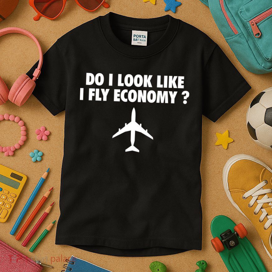 Do I Look Like I Fly Economy Funny First Class Traveling Kids T-Shirt