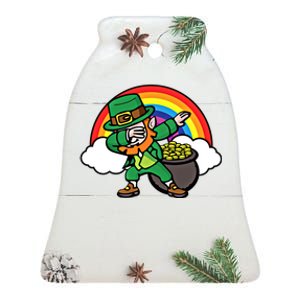 Dabbing Irish Leprechaun St PatrickS Day Meaningful Gift Ceramic Bell Ornament