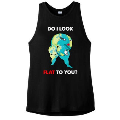 Do I Look Flat To You Anti Flat Thick Earth Ladies PosiCharge Tri-Blend Wicking Tank