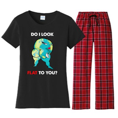 Do I Look Flat To You Anti Flat Thick Earth Women's Flannel Pajama Set