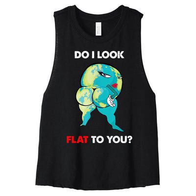 Do I Look Flat To You Anti Flat Thick Earth Women's Racerback Cropped Tank