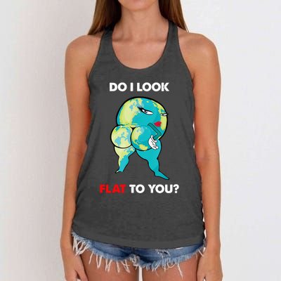 Do I Look Flat To You Anti Flat Thick Earth Women's Knotted Racerback Tank