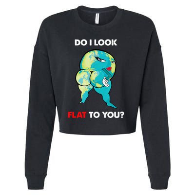 Do I Look Flat To You Anti Flat Thick Earth Cropped Pullover Crew