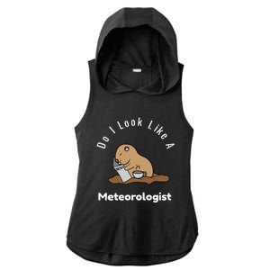 Do I Look Like A Ground Hogs Day Punxsutawney Phil Woodchuck Cool Gift Ladies PosiCharge Tri-Blend Wicking Draft Hoodie Tank