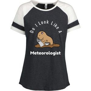 Do I Look Like A Ground Hogs Day Punxsutawney Phil Woodchuck Cool Gift Enza Ladies Jersey Colorblock Tee