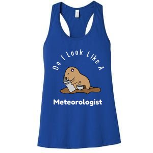 Do I Look Like A Ground Hogs Day Punxsutawney Phil Woodchuck Cool Gift Women's Racerback Tank