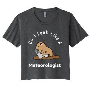 Do I Look Like A Ground Hogs Day Punxsutawney Phil Woodchuck Cool Gift Women's Crop Top Tee