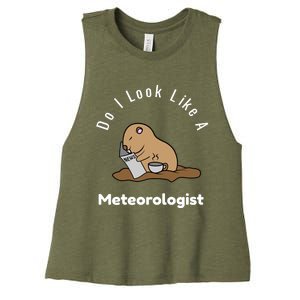 Do I Look Like A Ground Hogs Day Punxsutawney Phil Woodchuck Cool Gift Women's Racerback Cropped Tank