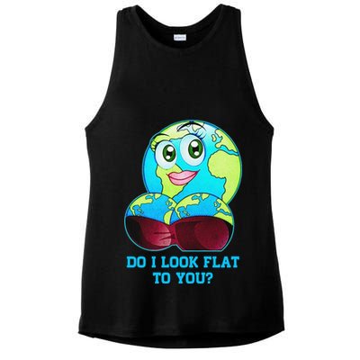 Do I Look Flat To You Funny Anti Flat Earth Ladies PosiCharge Tri-Blend Wicking Tank