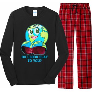 Do I Look Flat To You Funny Anti Flat Earth Long Sleeve Pajama Set