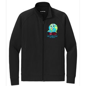 Do I Look Flat To You Funny Anti Flat Earth Stretch Full-Zip Cadet Jacket