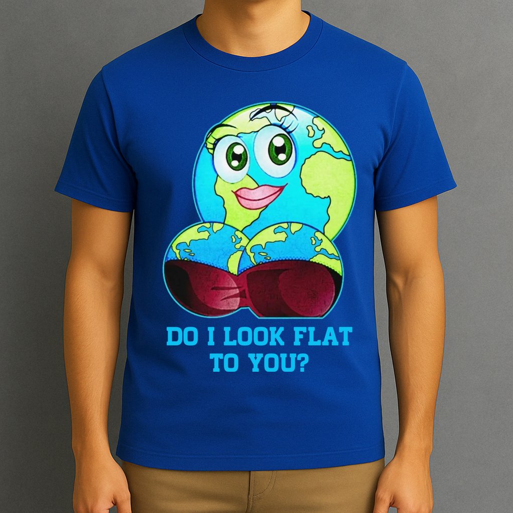 Do I Look Flat To You Funny Anti Flat Earth T-Shirt