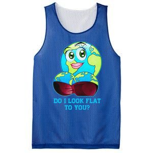 Do I Look Flat To You Funny Anti Flat Earth Mesh Reversible Basketball Jersey Tank