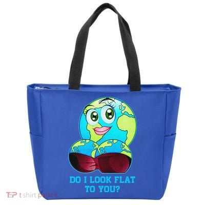Do I Look Flat To You Funny Anti Flat Earth Zip Tote Bag