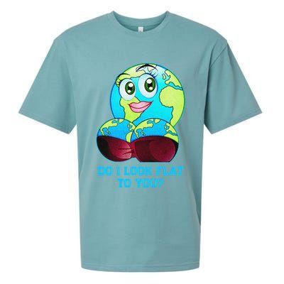 Do I Look Flat To You Funny Anti Flat Earth Sueded Cloud Jersey T-Shirt