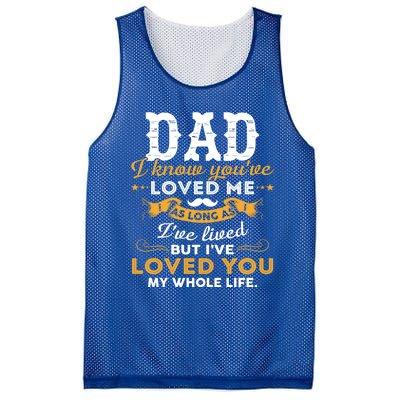 Dad I Love You Whole Life Funny Gift Mesh Reversible Basketball Jersey Tank