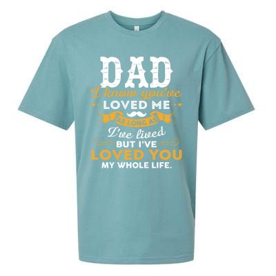 Dad I Love You Whole Life Funny Gift Sueded Cloud Jersey T-Shirt