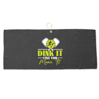 Dink It Like You Mean It Pickleball Player Dink Funny Meaningful Gift Large Microfiber Waffle Golf Towel