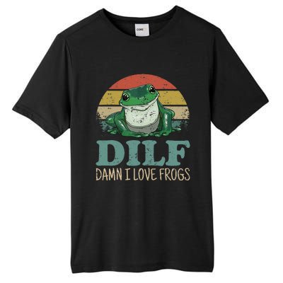 Dilfdamn I Love Frogs Funny Saying Frogamphibian Lovers Tall Fusion ChromaSoft Performance T-Shirt