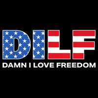 Damn I Love Freedom Dilf Funny Patriotic Dad Fathers Day Bucket Hat