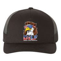 Damn I Love Freedom Eagle Funny Patriotic July 4th Yupoong Adult 5-Panel Trucker Hat