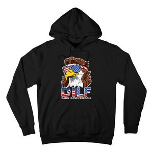 Damn I Love Freedom Eagle Funny Patriotic July 4th Hoodie