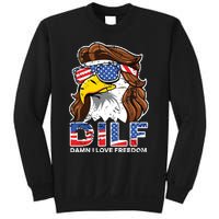 Damn I Love Freedom Eagle Funny Patriotic July 4th Sweatshirt