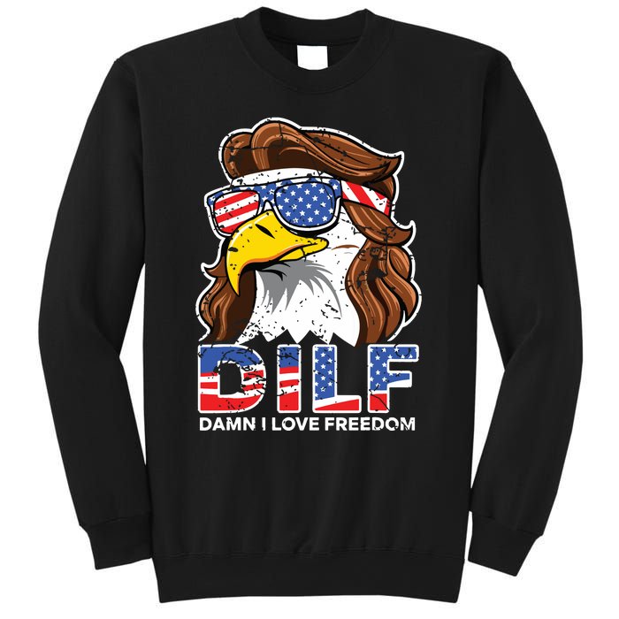 Damn I Love Freedom Eagle Funny Patriotic July 4th Sweatshirt