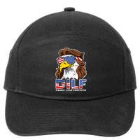 Damn I Love Freedom Eagle Funny Patriotic July 4th 7-Panel Snapback Hat