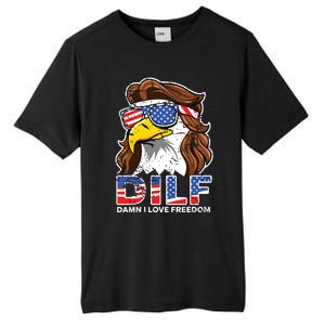 Damn I Love Freedom Eagle Funny Patriotic July 4th Tall Fusion ChromaSoft Performance T-Shirt