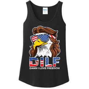 Damn I Love Freedom Eagle Funny Patriotic July 4th Ladies Essential Tank