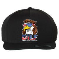 Damn I Love Freedom Eagle Funny Patriotic July 4th Wool Snapback Cap