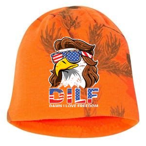 Damn I Love Freedom Eagle Funny Patriotic July 4th Kati - Camo Knit Beanie