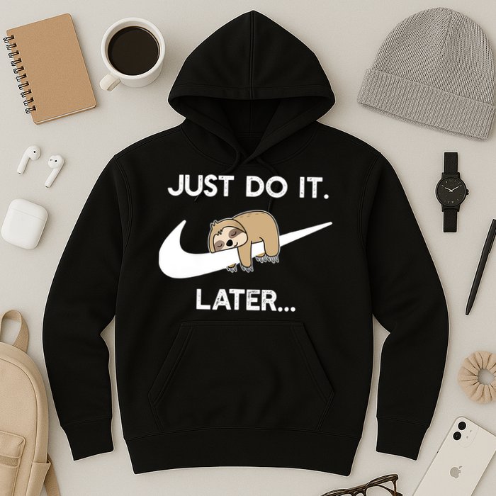 Do It Later Funny Sleepy Sloth For Lazy Sloth Lover Hoodie