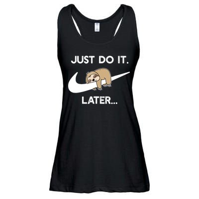 Do It Later Funny Sleepy Sloth For Lazy Sloth Lover Ladies Essential Flowy Tank